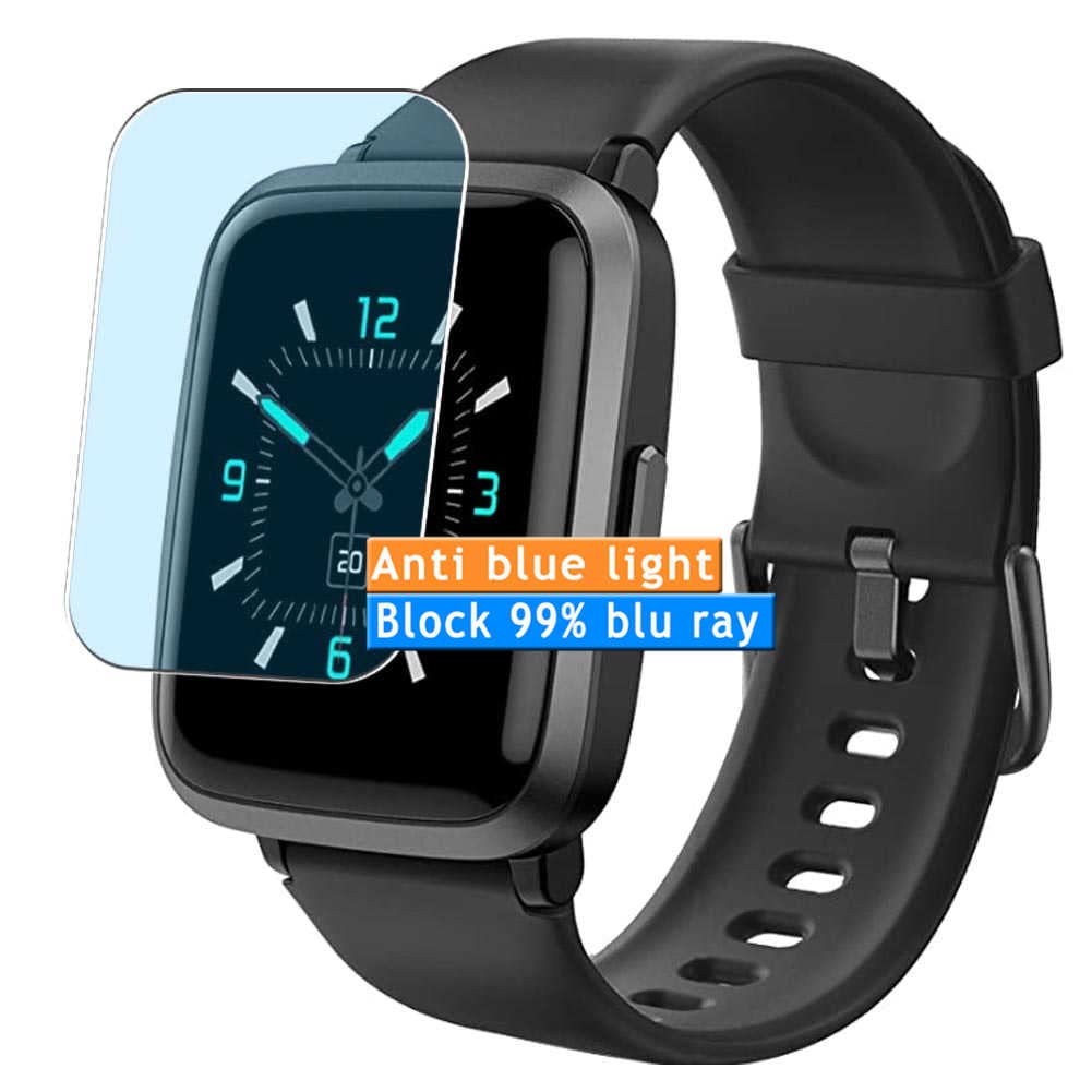 3-Pack Anti Blue Light Screen Protector, compatible with AIKELA ID205U 205U smartwatch Smart Watch TPU Film Protectors Sticker [ Not Tempered Glass ]