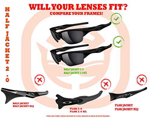Seek Optics Replacement Lenses Compatible With Oakley Half Jacket 2.0 Sunglasses #TOP4
