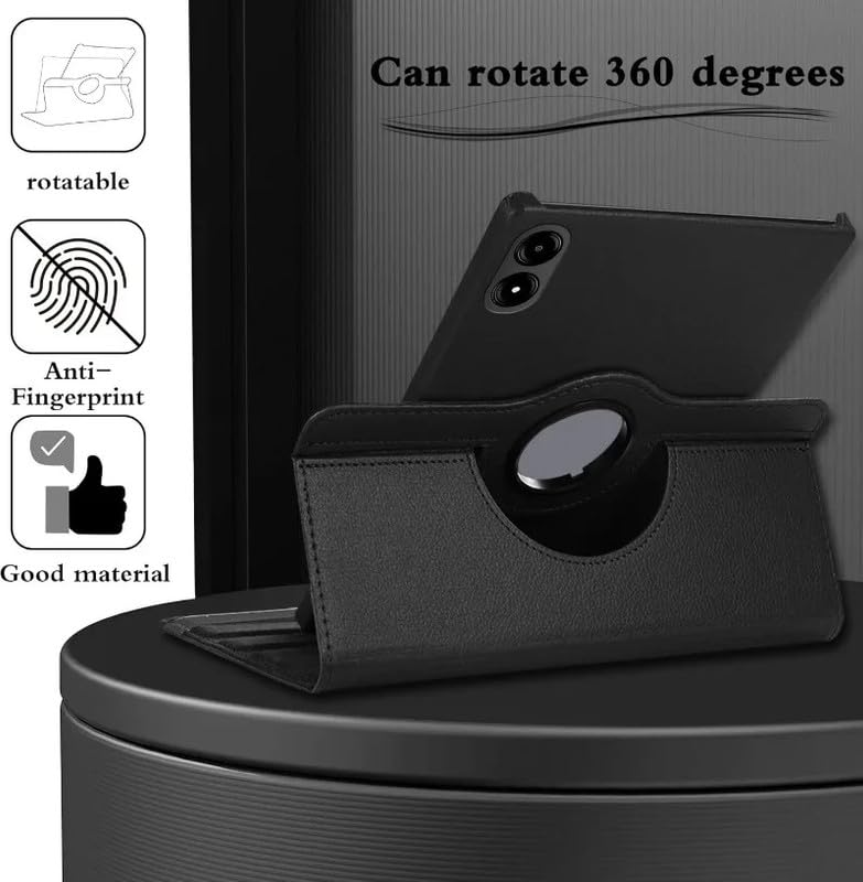 Image of ColorCase 360 Degree Rotater Flip Cover Case for Xiaomi Redmi Pad Pro (12.1) (5G) - (Black)
