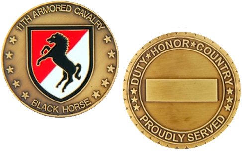 11th Armored Cavalry, Black Horse Challenge Coin
