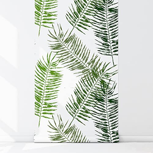 Papier Peint Palms Leafs Abstrait Stickers Muraux Auto-Adhésive Magic-Stick Salon - 5