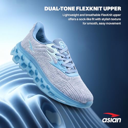 Image of ASIAN Powerplay-29 Men's Running Shoes | Fire-Pattern Design with HexaFlow TPU Sole | Fish-Scale Yarn Upper Shoe | Premium Athletic Sporty Sneakers