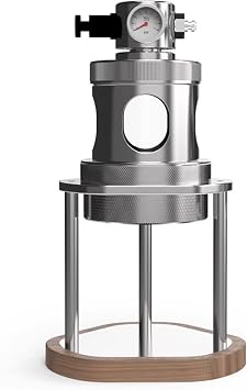 Pneumatic Espresso Machine, Manual Air Pressure Coffee Maker, with Pressure Gauge, Wooden Base, 16Bar Fast Extraction, Compact for Camping Travel & Home Use
