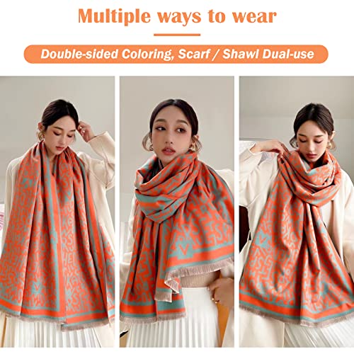 Womens Pashmina Shawls & Wraps Scarf, Cashmere Large Soft Fall Winter Scarves for Wedding Evening Dress4