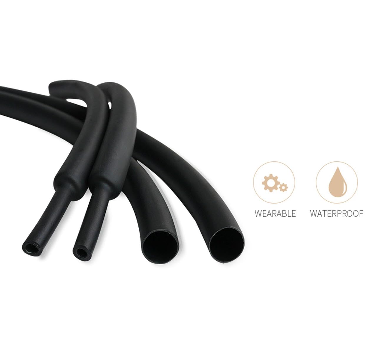 Tubo Termorestringente Rosso 3:1 Da 1/3/5/10 M Con Tubo Di Colla A Doppia Parete Diametro 1,6/2,4/3,2/4,8/6,4/7,9/9,5/12,7/15,4/19,1/25,4/30/39 Mm - Foto 3