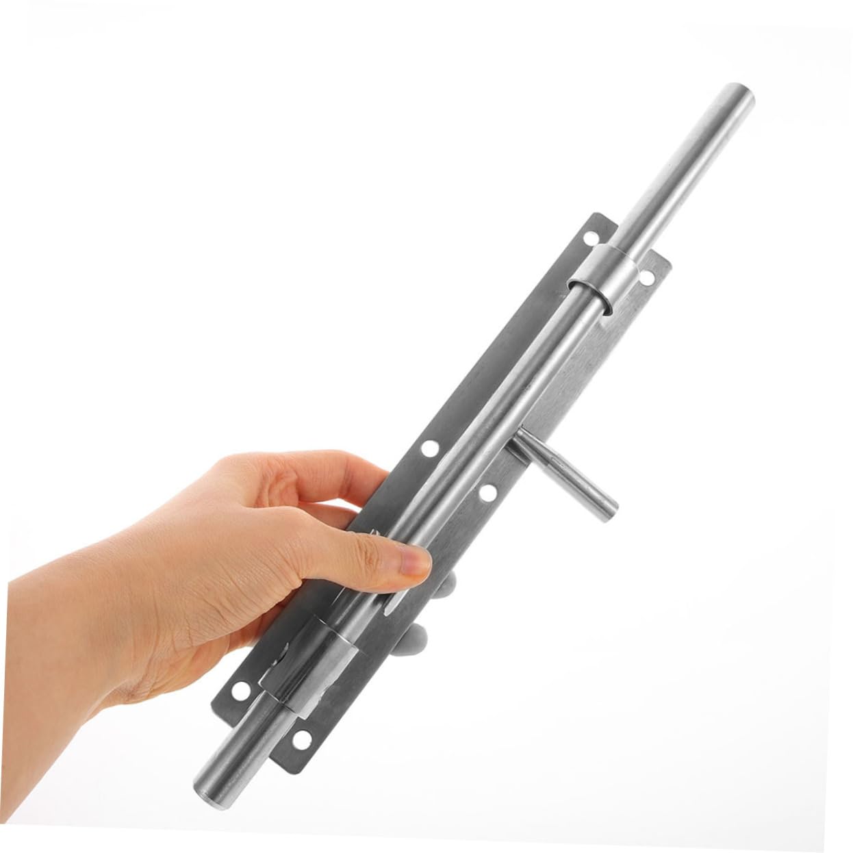 jojofuny Loquet de Porte Robuste en Acier Inoxydable Argenté, Résistant la Casse la Décoloration, 2 Pièces pour Chambres et Salles de Bain, Fixation Facile