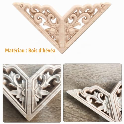 Hezhou Moulure Decorative Boisapplique de Sculpturesur Bois (Carré) – vue 3