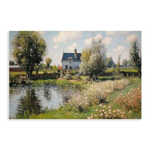 Peinture à l'huile jardin de campagne pour adoucir votre foyer