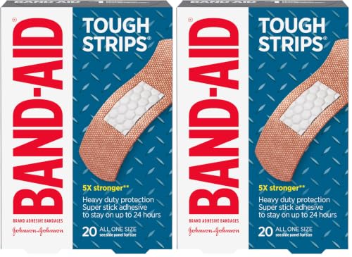 Image of Band-Aid Brand Tough Strips Adhesive Bandage for Minor Cuts & Scrapes, All One Size, 20 ct (Pack of 2)