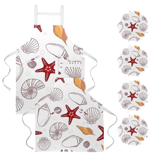 Tablier de cuisine avec 4 broches incluses pour un ajustement parfait