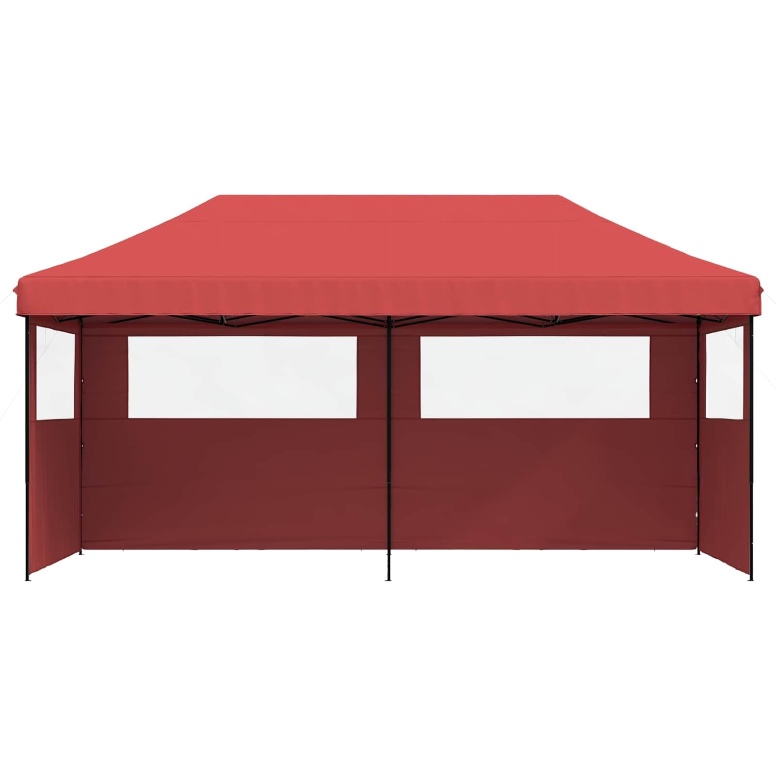 Tienda de campaña para fiestas, color burdeos, 292 x 580 x 315 cm, tela Oxford