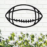 Otoolling Metal Football Wall Art Decor, Sports Metal Wall Sign, Boys Room Decor, Modern Team Home Bedroom Kitchen Office Gifts for Sports Lovers Guys