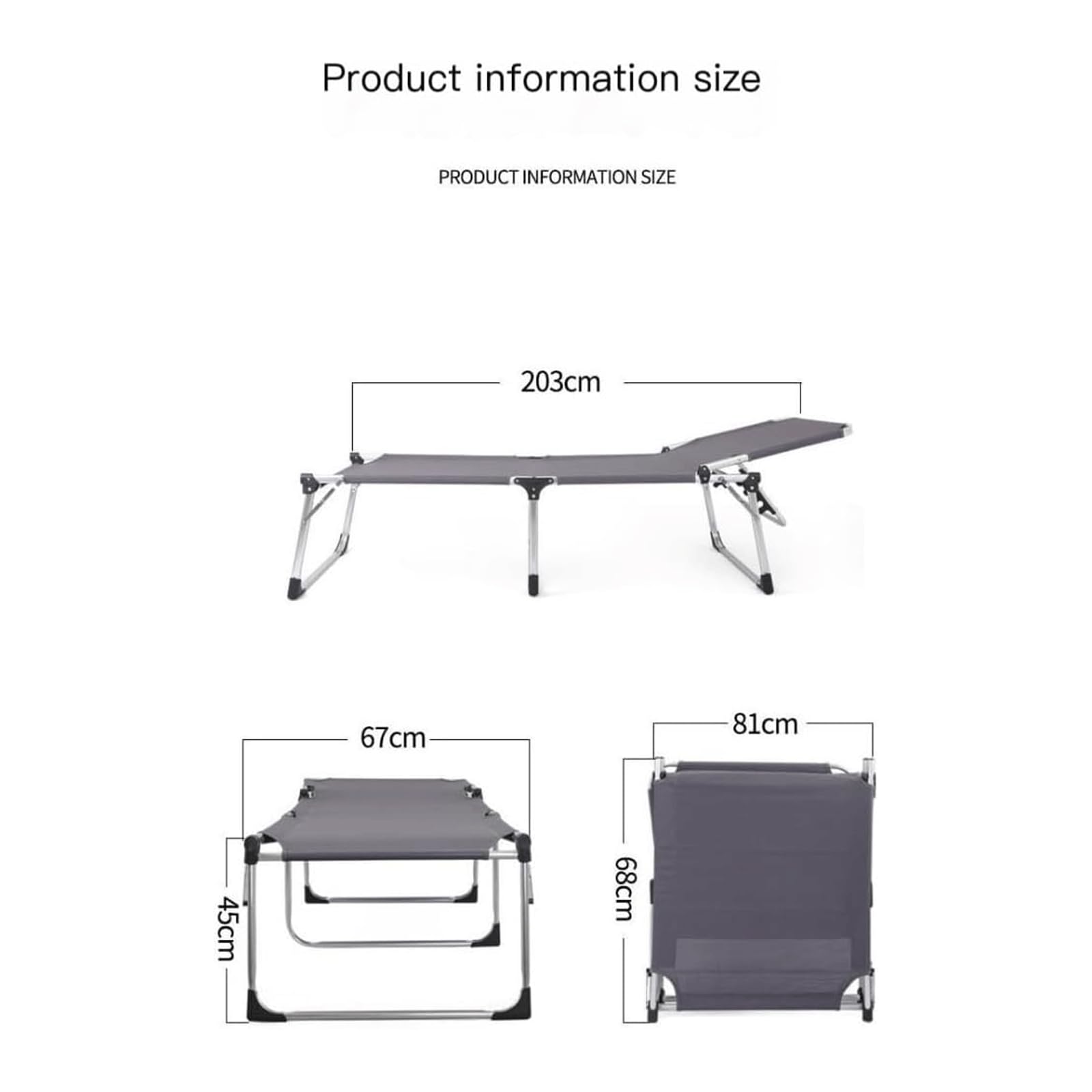 Aluminium campingbed Draagbaar campingbedje Eenpersoonsbed Opklapbed Lichtgewicht logeerbed Opvouwbaar ruimtebesparend kampeerbed