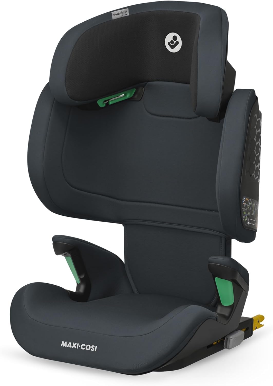 Maxi-Cosi RodiFix M i-Size, Fotelik samochodowy, 3,5–12 lat, 100–150 cm, Fotelik samochodowy ISOFIX, System ochrony bocznej G-CELL, Regulacja wysokości, Szybkie i łatwe zapięcie, Basic Grey