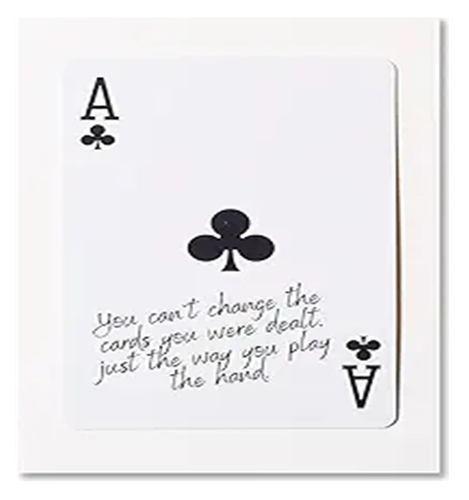 MDBJTCYZN Gaming Room Decor Black White Funky Lucky Ace Poker Playing Card Canvas Wall-Art Preppy for Man Cave Bar Office
