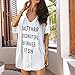 Oryer Womens Letters Print Baggy Swimwear Bikini Cover up Beach Dress T-Shirt, A-white, One Size