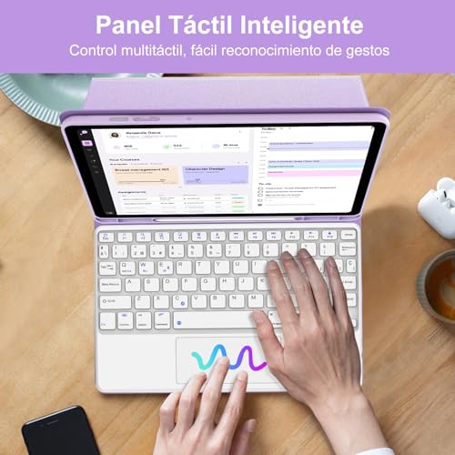 Teclado con touchpad para Samsung Tab S10 Lite soluciona la escritura con teclado espanol N FOGARI 3