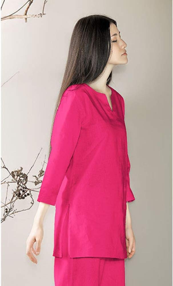 Tuta da Meditazione per Donna Zen Kung Fu Uniforme Cinese Tai-Cotone,C-XL