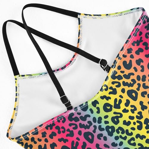 Yuiboo Toddler Girl Swimsuit 1-Piecing Toddler Bathing Suit Girls Swimsuits for Teen Girls Beach Swimwear 3T Gradient Leopard Print4