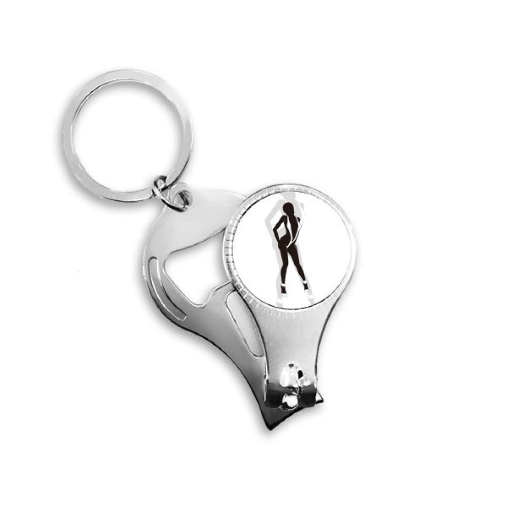 Ouvre-bouteille coupe-ongles porte-clés femme accessoire de poche manucure