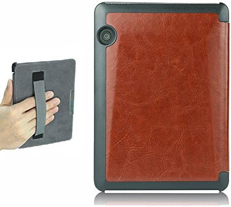 ISeeSee Kindle Voyage Case Case for Kindle Voyage Protective Holding Leather Cover with Auto Sleep/Wake for Amazon Kindle Voyage (2014) (Brown)