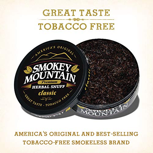 Smokey Mountain Herbal Snuff - Classic - 5 Cans - Nicotine-Free and Tobacco-Free - Thumbnail 6