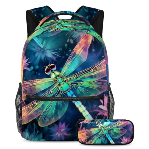 Sac à dos fleurs libellules colorées 42 pour émerveiller la rentrée