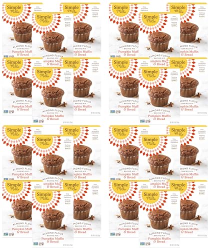Image of Simple Mills Almond Flour Baking Mix, Pumpkin Muffin & Bread Mix, Gluten Free, Plant Based, Paleo Friendly, 4.25 Ounce (Pack of 24)