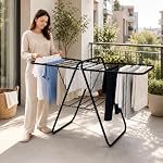 Lifelong Heavy-Duty Cloth Dryer Stand | Foldable Laundry Rack with Sturdy Iron Frame | Anti-Skid Floor Protection | Compact Storage Design | For Clothes, Towels & Linen Drying Indoors or Outdoors