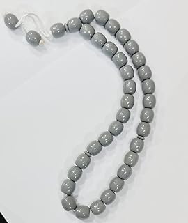 سبحه 33 حبه كريستال بلون رمادى