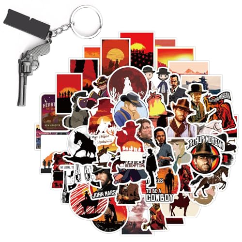 Babymiu Rdr Western Cowboy Stickers 50Pcs（with Gun...