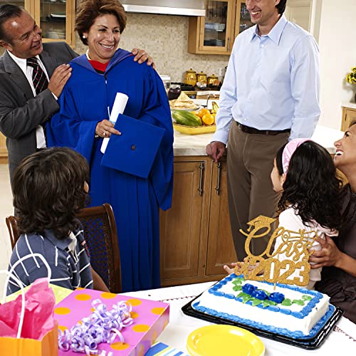 Class Of 2023 Cake Topper, Congratulations Grads Décor, 2023 Graduation Party Decoration Supplies, Gold Glitter #TOP5