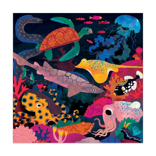 Mudpuppy Puzzle Ocean Iluminado en la Oscuridad 500 Piezas para Niños y Familias, Rompecabezas con Tema Oceánico que Brilla en la Oscuridad miniatura 3