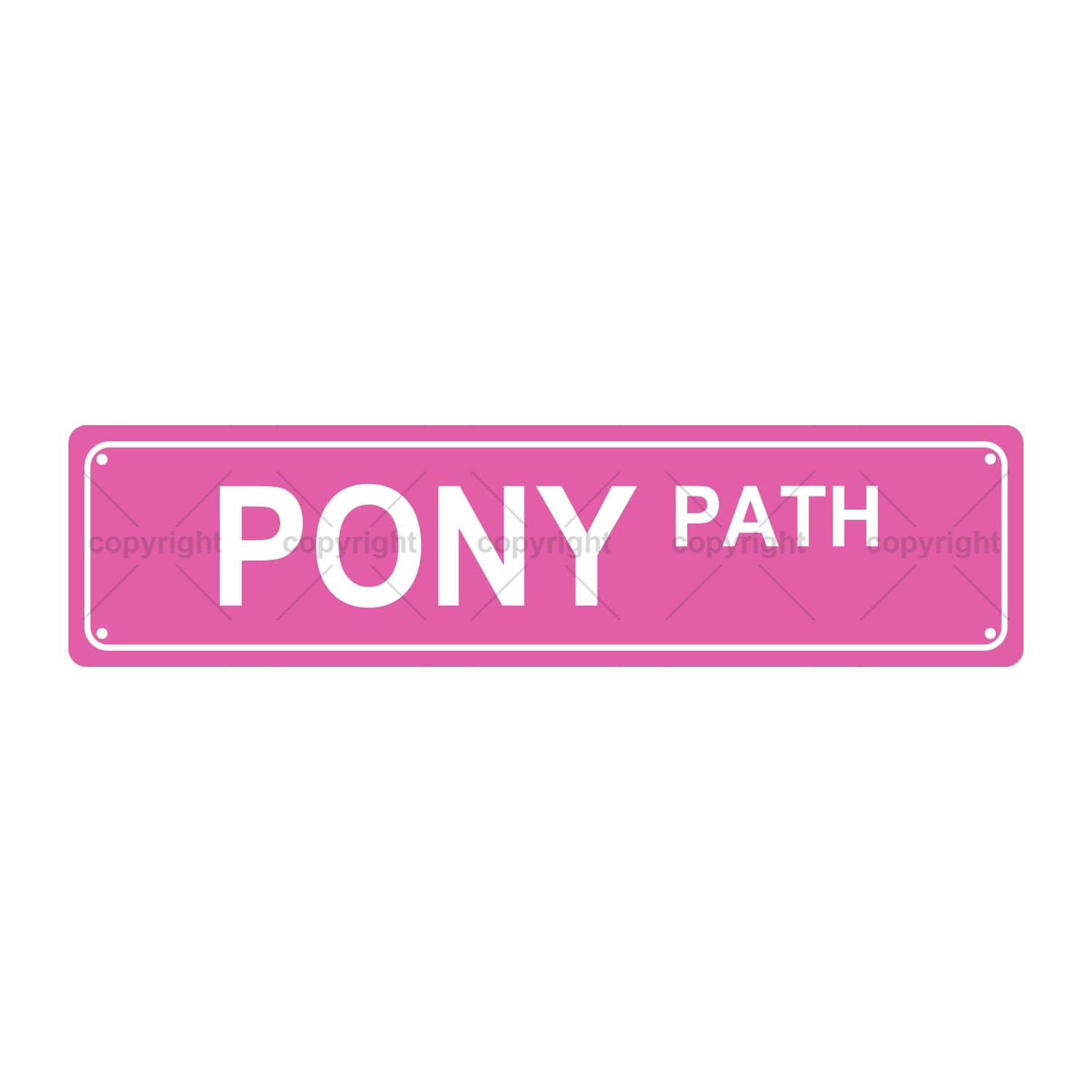 Pony Path Animal Metal Tin Street Sign Bar Cafe Garage Cave Home Room Wall Bathroom Farmhouse Garden Porch Patio Decor,4x16 Inch