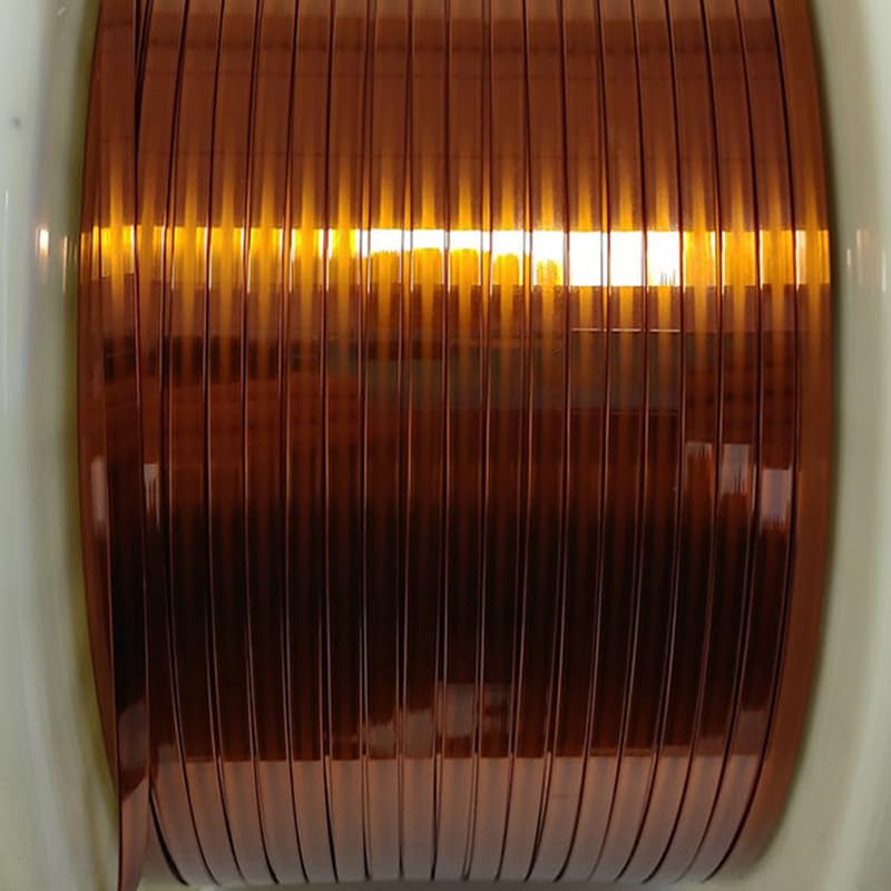 High-Temperature Flat Enamelled Copper Wire 1mmx4mm 220 Class Transformer Grade Flat Enamelled Copper Wire for Motor Applications 15ft