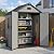 ZYJOYY 6x4.4 FT Resin Storage Shed with Floor, Outdoor Plastic Shed with Window, Lockable Doors, Vents for Garden, Backyard, Patio, Grey