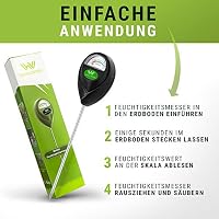 Wendowerk® Boden Feuchtigkeitsmesser für Pflanzen - [Grün/Schwarz] - Ohne Batterien - Verbessertes Feuchtigkeitsmessgerät Pflanzen [2026] – Premium Bodentester – Ansicht 6