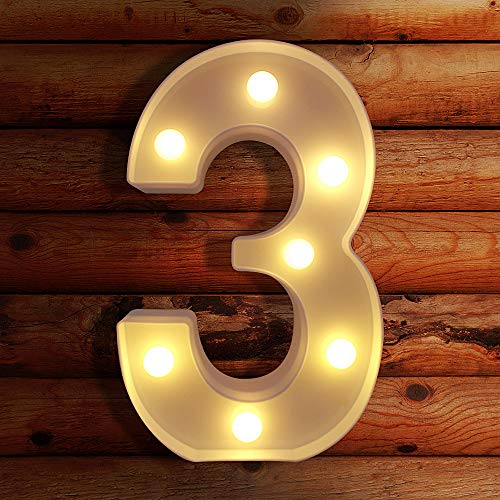 Opiniones y reviews de Letras y números para pared que puedes comprar esta semana. 50 VITI Números y letras iluminados, decoración de pared con luz LED, para boda/fiesta de cumpleaños, decoración de Navidad, blanco, 36 piezas, plástico