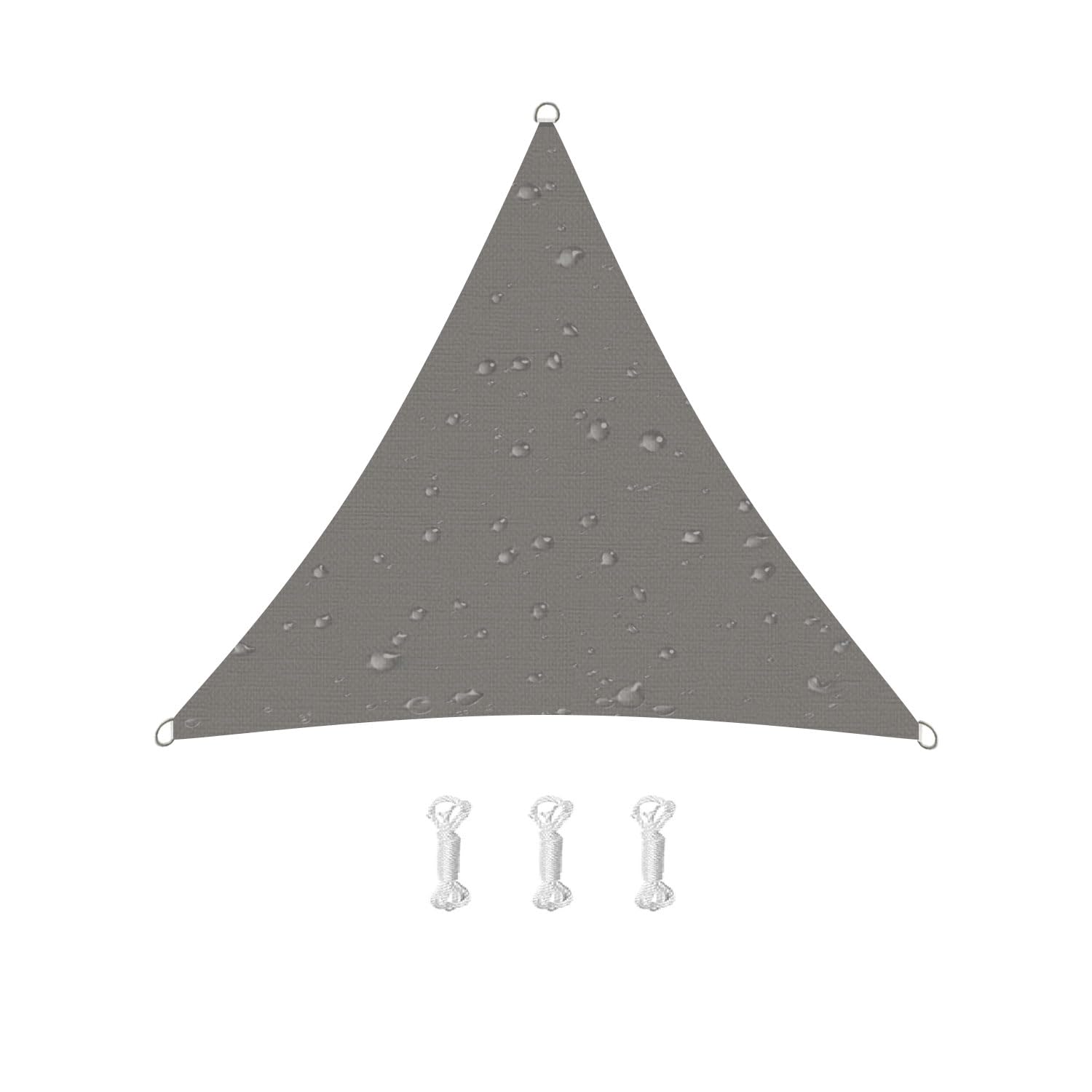 HOMPERWaterproof Sun Shade Sail 95% UV Block, Oxford Fabric, for Patio, Balconies, Lawn Garden, Party, Outdoor Activities (8' x 8'x 8', Mid Grey)