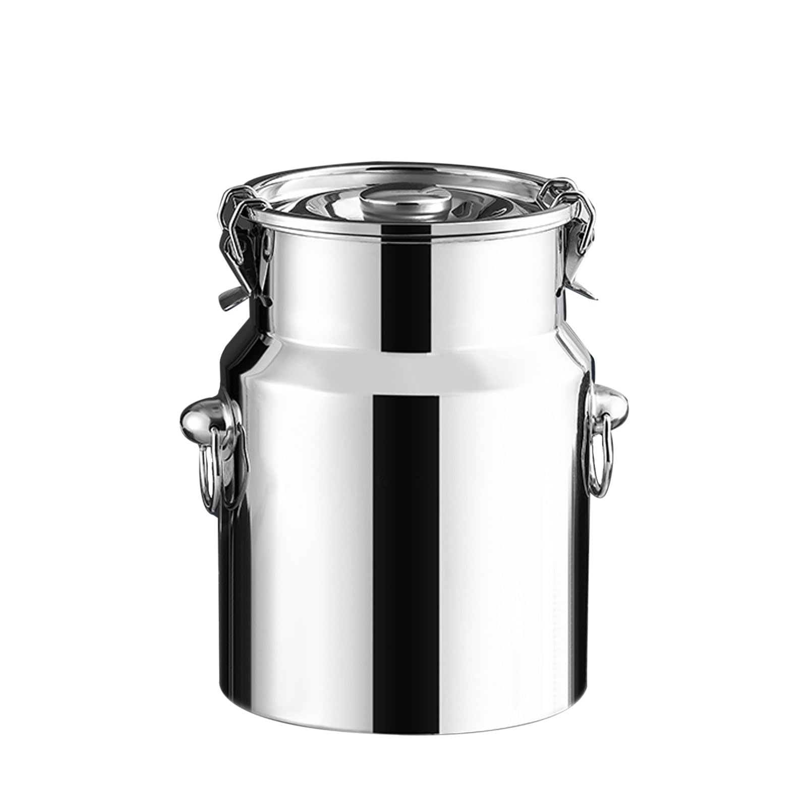 AYCDL Pail Milk Can Bucket,Stainless Steel Airtight Canister Bucket Tote Jug, with Sealed Lid for Milk, Rice, Flour, Grain,24L,14L