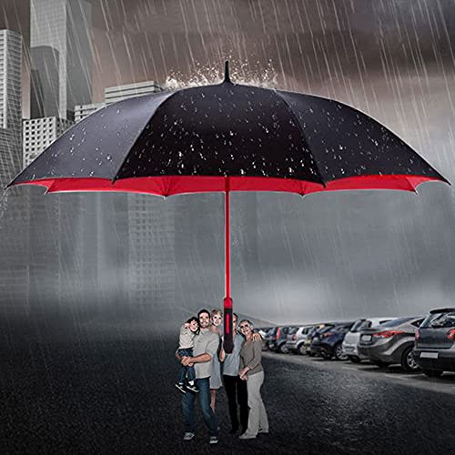 FASSTUREF 2 m übergroßer Golfschirm, 78 Zoll extra große Stockschirme, winddichter regendichter Doppelschicht großer Regenschirm, Langer Griffschirm, robuste Sportfan-Golfschirme Cover