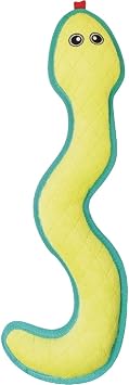 Boss Pet Chomper 18" Snake with Ballistic Nylon Edging & Hidden Squeaker Dog Toy, Large, Multicolor