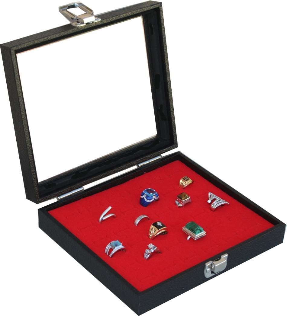 Ring Case Rings Box Storage Display for Pins Badges 36 Home Storage Jewelry