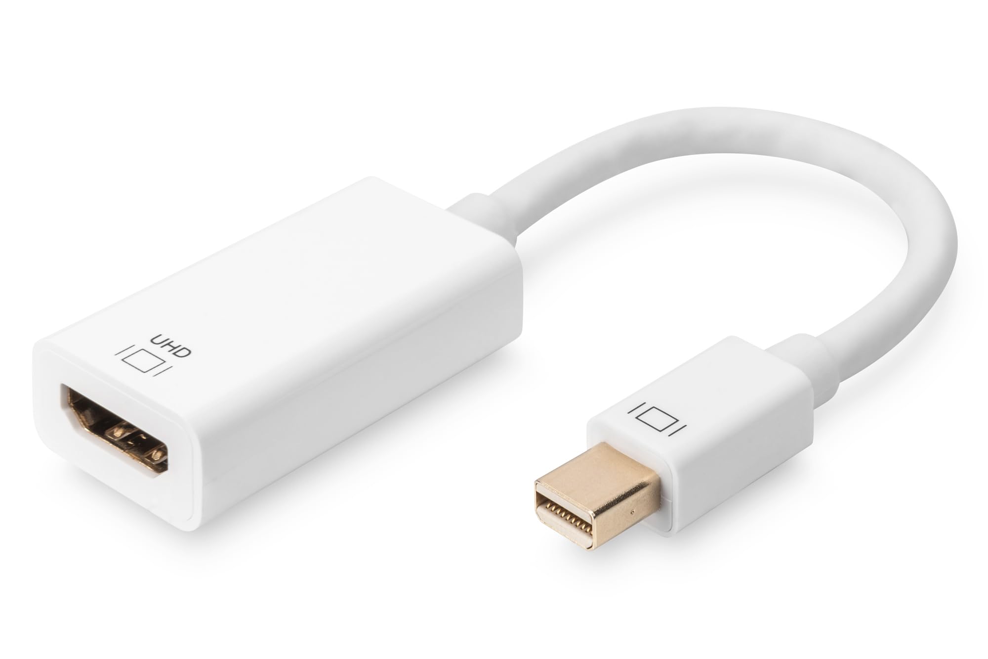 DIGITUS ASSMANN Mini DisplayPort Graphics Adapter, mDP to HDMI Type A, 4K Ultra HD 60Hz, 4096 x 2160 pixels, White