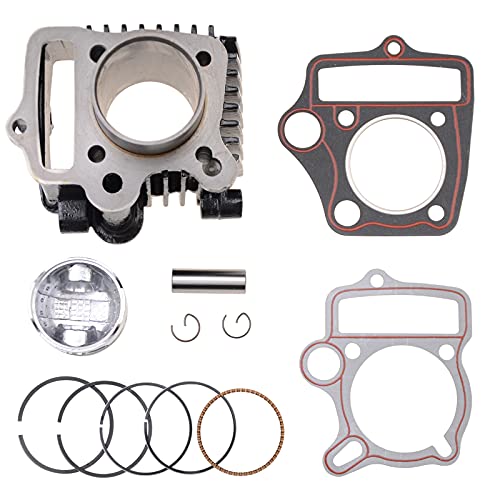 WOOSTAR 47mm Cylindre avec Kit de Piston Remplacement pour CRF70 TRX70 XR70 70cc Moteur Horizontal Dirt Pit Bike Chinois ATV 4 Roues Quad Cover