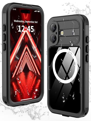 GOLDJU Magnetic for iPhone 17 Case, Waterproof, Black