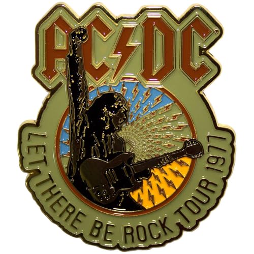 Image of AC/DC Let There Be Rock Tour 77 Pin Badge One Size