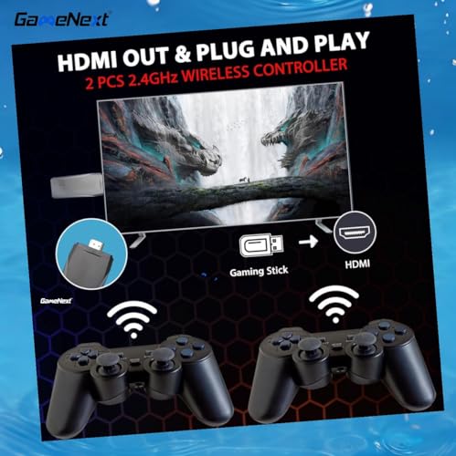 Gamenext Wireless Retro Gaming Console Stick Retro Video Game Console Stick Built In 20000+ Games With 9 Emulators thumb #7