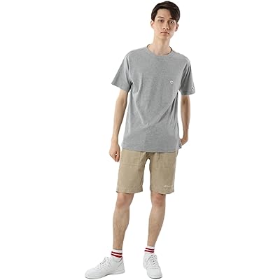 [チャンピオン] Amazon.co.jp限定 Tシャツ 半袖 綿100% 定番 Cotton USA ワンポイントロゴ刺繍 ショートスリーブTシャツ ベーシッ …