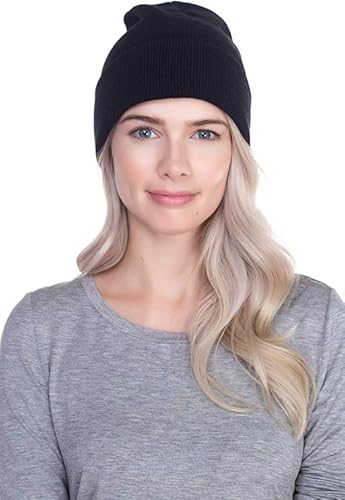 UNISOCK Ice cap Knitted Beanie Hat, Black, One Size